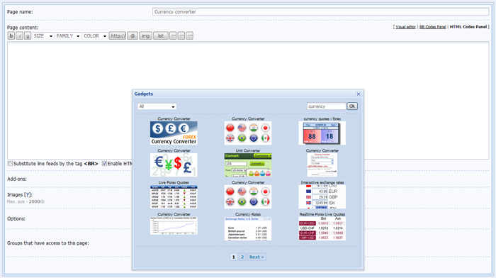 Inserting currency converter